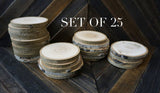 Set of 25 3.5"-4" Aspen Wood Slices