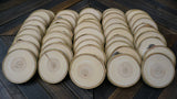 Set of 50 3"-3.5" Wood Slices (Aspen)