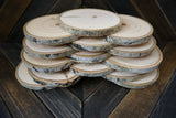 Set of 20 4"-4.5" Wood Slices