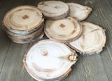 Set of 10 (4.5-5") Large Wood Slices